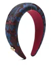 Etro Paisley-print Padded Headband In Blue
