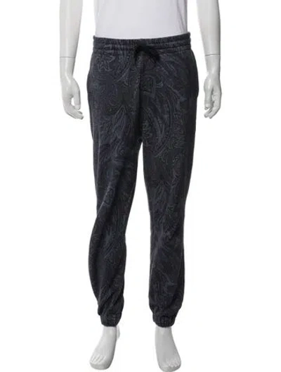 Pre-owned Etro Paisley Print Pajama Bottoms In Blue