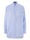 Etro Button-up Shirt With Subtle Paisley Pattern In Blue