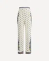 Etro Amebas Print Natural Pants For Women In White
