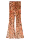 Etro Paisley-print Flared Viscose Trousers In Multi