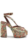 Etro Paisley-print Platform Sandals In Multi