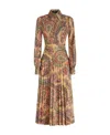 Etro Shirt Dress With Leafy Paisley Pattern In Brown