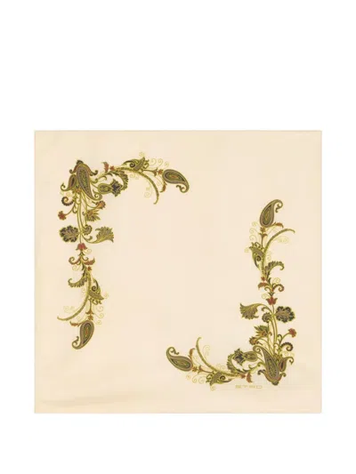 Etro Paisley-print Pocket Square In Neutral