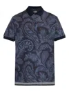 Etro Floral Paisley Print Polo T-shirt In Blue