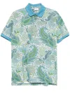 Etro Short Sleeve Polo Shirt With Paisley Pattern In Blue