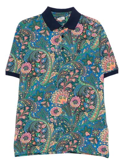 Etro Paisley-print Polo Shirt In Multi