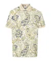 Etro Pegasus Motif Paisley Print Polo Shirt In Nude