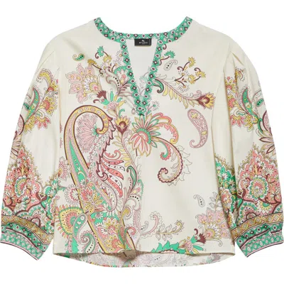 ETRO ETRO PAISLEY PRINT POPLIN TOP