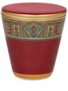 Etro Paisley-print Porcelain Candle Holder In Red
