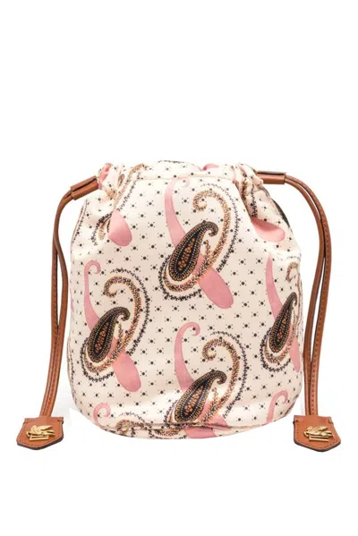 Etro Paisley Print Pouch In Pale Pink