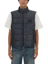 Etro Sleeveless Jacket With Wool Blend Insert In Blue