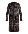 Etro Paisley Floral Jacquard Coat In Black