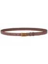 Etro Paisley-print Reversible Leather Belt In Brown