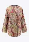 Etro Paisley Print Reversible Padded Jacket In Multi