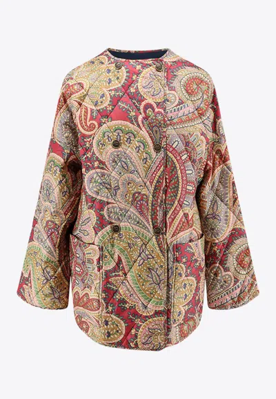Etro Paisley Print Reversible Padded Jacket In Multi