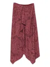 Etro Paisley-print Ruffled Skirt In Red