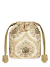 Etro Paisley-print Satin Clutch Bag In Neutrals