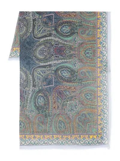 Etro Paisley Print Scarf In Multi