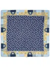 Etro Pattern Silk Scarf In 蓝色