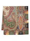 Etro Paisley-print Wool-blend Scarf In Beige