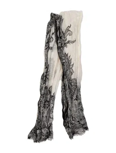 Pre-owned Etro Paisley Print Scarf In Black