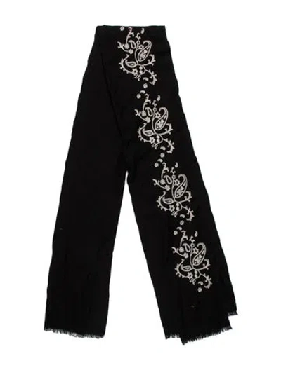 Pre-owned Etro Paisley Print Scarf In Black