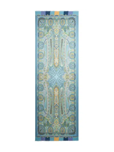 Etro Paisley-print Scarf In Blue