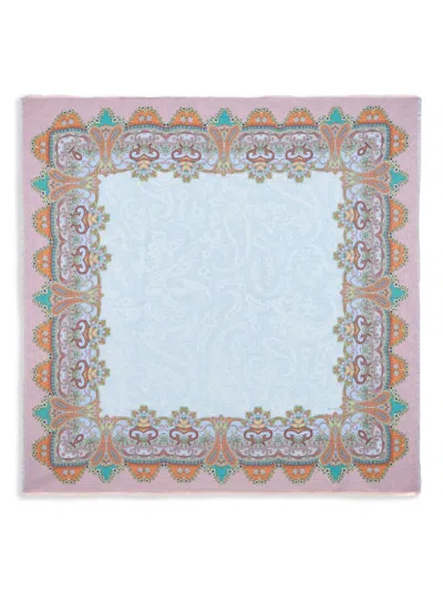 Etro Paisley-print Scarf In Blue