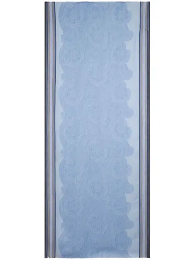 Etro Paisley-print Scarf In Blue
