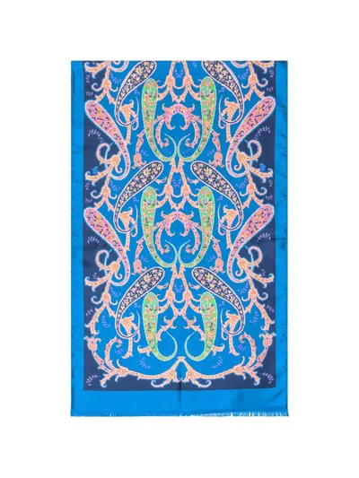 Etro Paisley-print Scarf In Brown