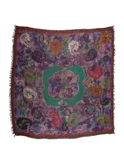 Pre-owned Etro Paisley Print Scarf In Blue