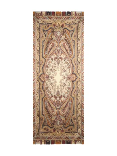 Etro Paisley-print Scarf In Brown