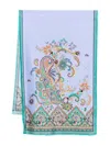 Etro Pattern Silk Scarf In Green