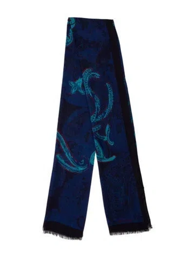 Pre-owned Etro Paisley Print Scarf In Green