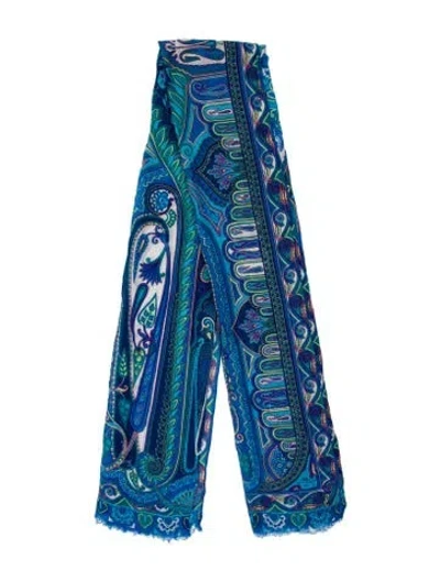 Pre-owned Etro Paisley Print Scarf In Multi