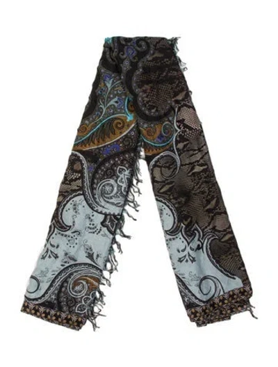 Pre-owned Etro Paisley Print Scarf In Multi