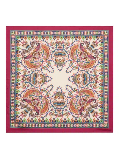 Etro Paisley Print Scarf In Brown