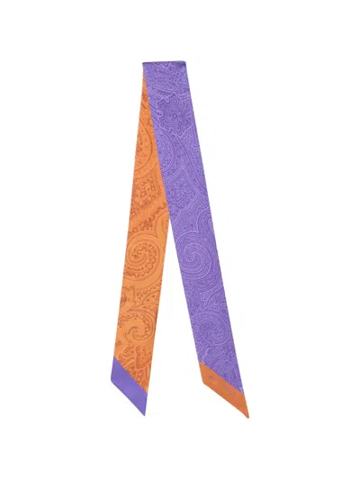 Etro Paisley-print Scarf In Purple