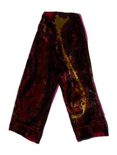 Pre-owned Etro Paisley Print Scarf In Red
