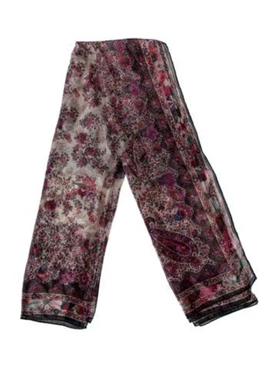 Pre-owned Etro Paisley Print Scarf W/ Tags In Black