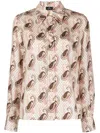Etro Paisley Printed Silk Charmeuse Shirt
