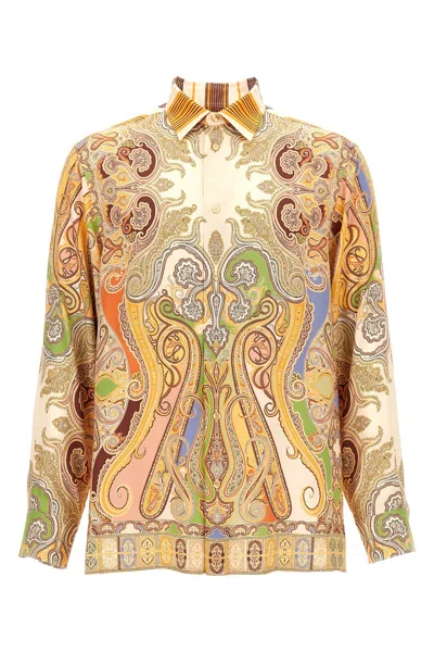 Etro Paisley Print Shirt In Neutral