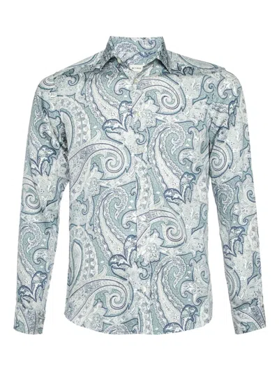 Pre-owned Etro Paisley-print Shirt In White
