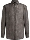 Etro Paisley Pattern Button-down Collar Shirt In Black