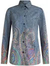 Etro Paisley Print Button-up Shirt In Blue