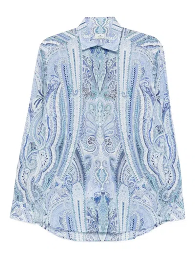 Etro Paisley-print Shirt In Blue
