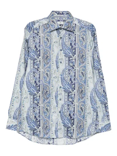 Etro Paisley-print Shirt In Blue