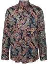 Etro Shirt With Paisley Print In Blue