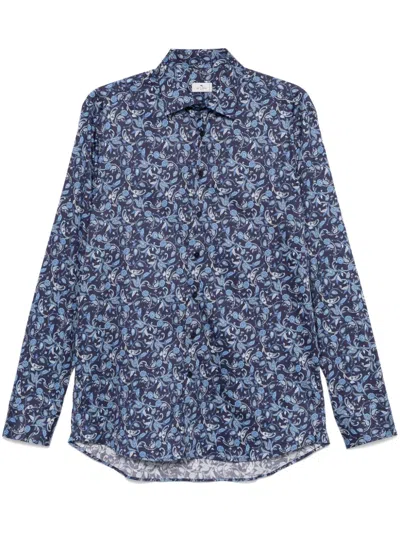 Etro Paisley-print Shirt In Blue
